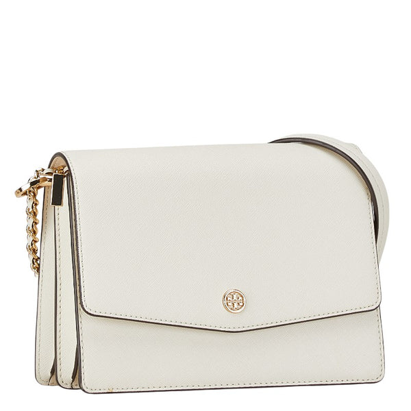 トリーバーチ ハンドバッグ チェーンショルダーバッグ ホワイト レザー レディース Tory Burch 【中古】