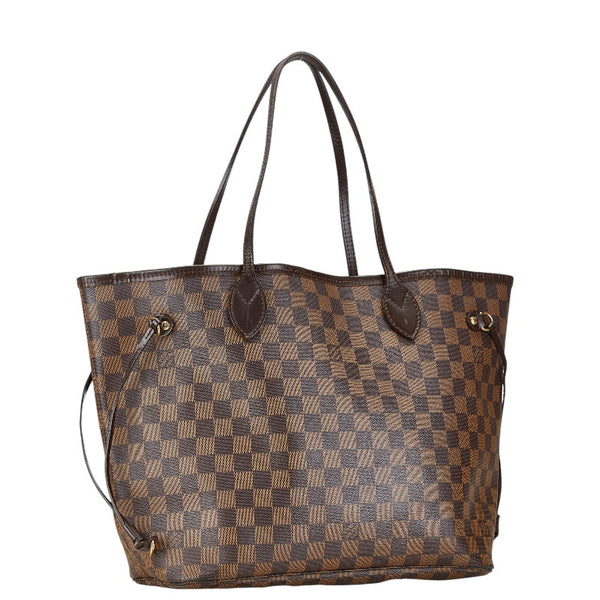 ルイ ヴィトン ダミエ ネヴァーフルMM トートバッグ ショルダーバッグ N51105 ブラウン PVC レザー レディース LOUIS VUITTON 【中古】