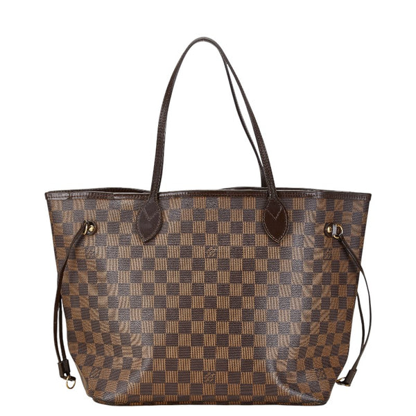 ルイ ヴィトン ダミエ ネヴァーフルMM トートバッグ ショルダーバッグ N51105 ブラウン PVC レザー レディース LOUIS VUITTON 【中古】