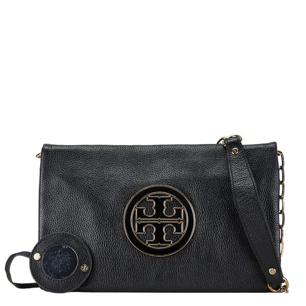 トリーバーチ チェーン ショルダーバッグ ブラック レザー レディース Tory Burch 【中古】