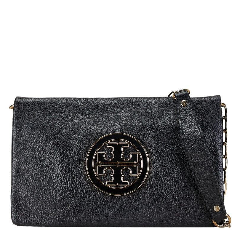 トリーバーチ チェーン ショルダーバッグ ブラック レザー レディース Tory Burch 【中古】