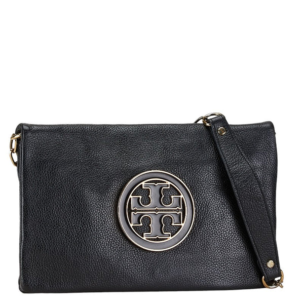 トリーバーチ チェーン ショルダーバッグ ブラック レザー レディース Tory Burch 【中古】