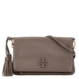 トリーバーチ タッセル チェーン ショルダーバッグ ブラウン レザー レディース Tory Burch 【中古】