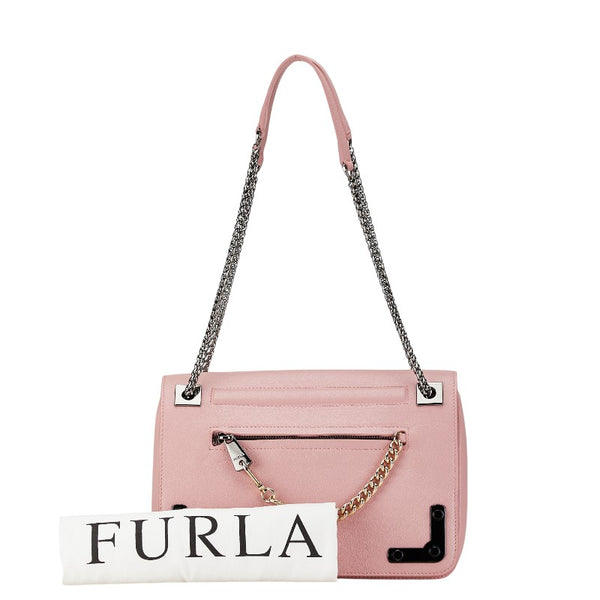 フルラ ハンドバッグ チェーンショルダーバッグ ピンク レザー レディース Furla 【中古】