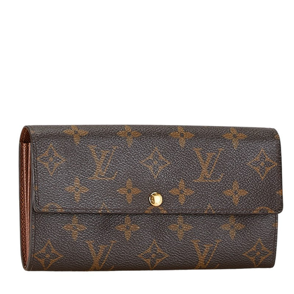 ルイ ヴィトン モノグラム ポルトフォイユ サラ 長財布 M61734 ブラウン PVC レザー レディース LOUIS VUITTON 【中古】