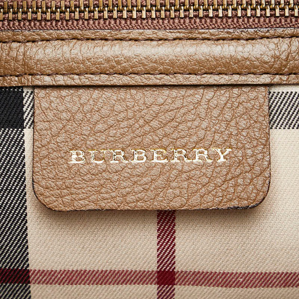 バーバリー ノバチェック ワンショルダーバッグ ハンドバッグ ベージュ レザー レディース BURBERRY 【中古】