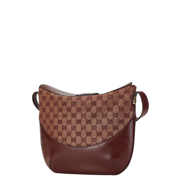 グッチ GGマーモント 斜め掛け ショルダーバッグ 568857 ボルドー ワインレッド キャンバス レザー レディース GUCCI 【中古】