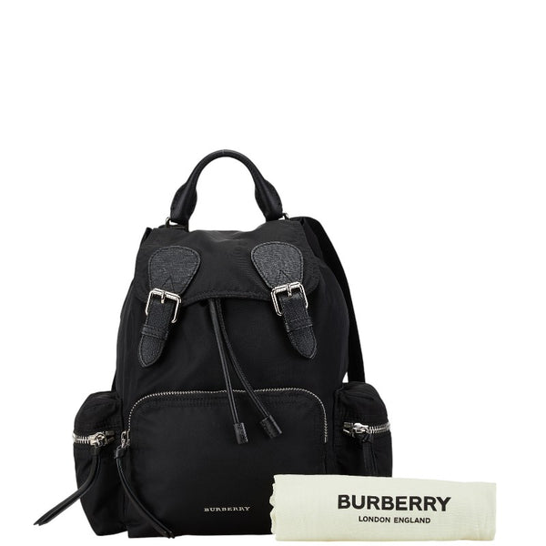 バーバリー リュック バックパック ブラック ナイロン レザー レディース BURBERRY 【中古】