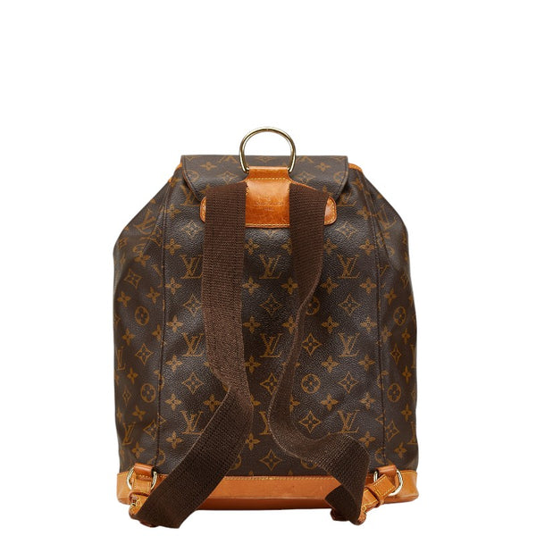 ルイ ヴィトン モノグラム モンスリGM リュック バックパック M51135 ブラウン PVC レザー レディース LOUIS VUITTON 【中古】