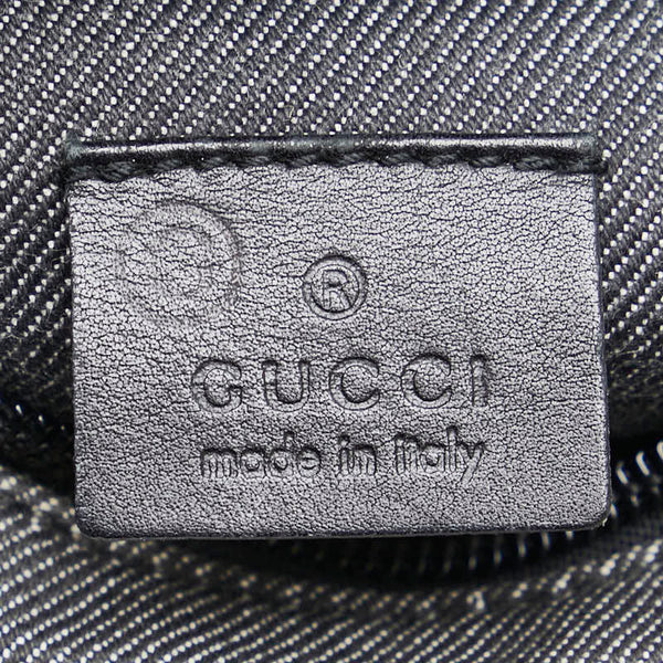 グッチ GGキャンバス ボディバッグ ウエストバッグ 28566 グレー キャンバス レザー レディース GUCCI 【中古】