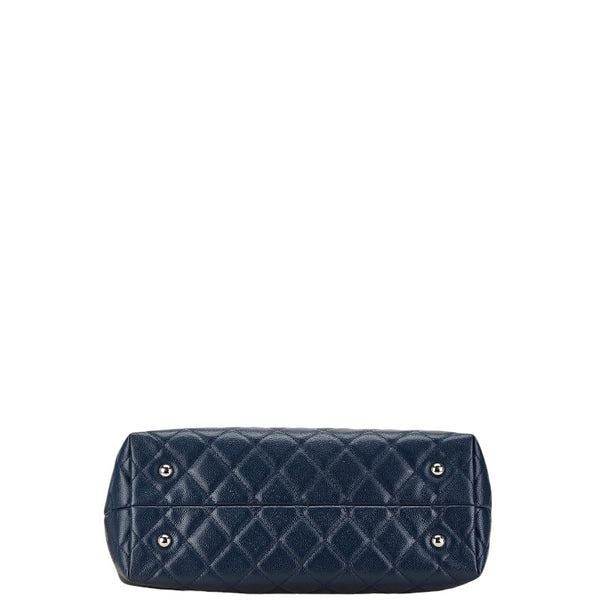 シャネル マトラッセ ココマーク ハンドバッグ ショルダーバッグ 2WAY ネイビー キャビアスキン レディース CHANEL 【中古】