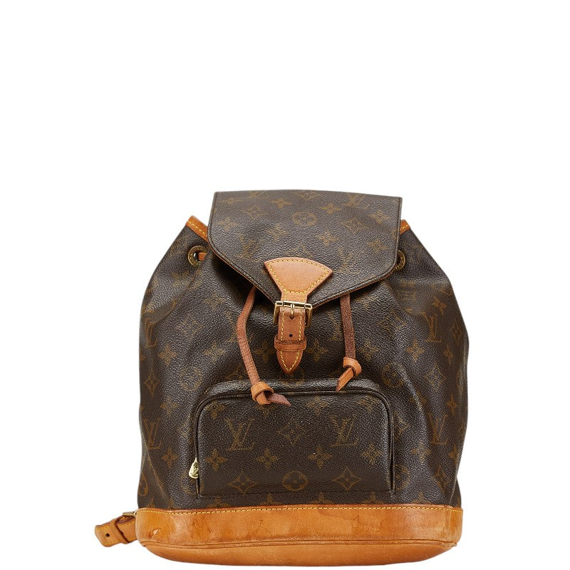 ルイ ヴィトン モノグラム モンスリMM リュック バックパック M51136 ブラウン PVC レザー レディース LOUIS VUITTON 【中古】