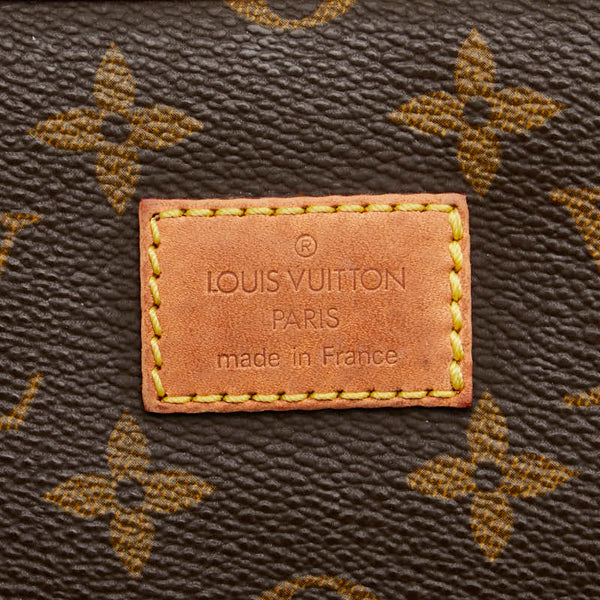 ルイ ヴィトン モノグラム ソミュール35 斜め掛け ショルダーバッグ M42254 ブラウン PVC レザー レディース LOUIS VUITTON 【中古】