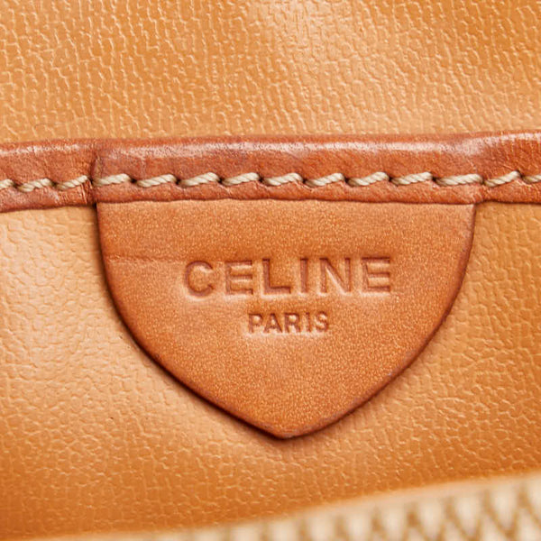 セリーヌ マカダム トートバッグ ショルダーバッグ ブラウン PVC レザー レディース CELINE 【中古】