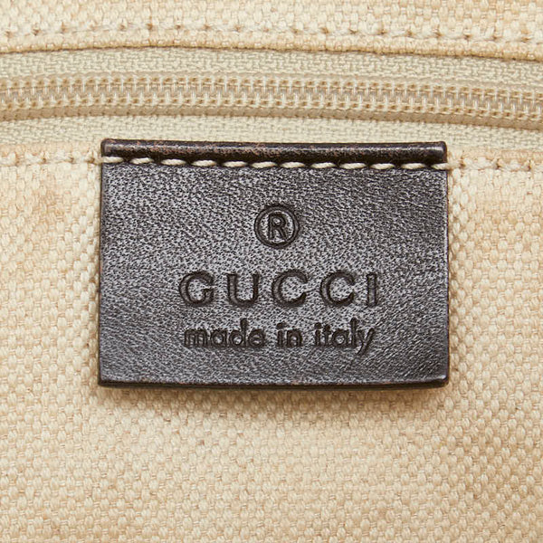 グッチ GGキャンバス ワンショルダーバッグ 232955 ベージュ ブラウン キャンバス レザー レディース GUCCI 【中古】