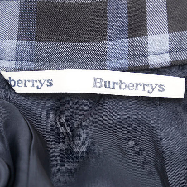 バーバリー ノバチェック ロングスカート サイズ：9AR ブルー コットン レディース BURBERRY 【中古】