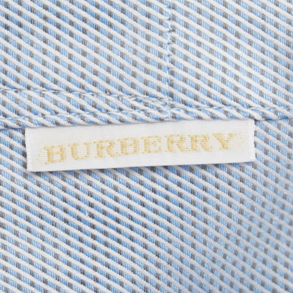 バーバリー ロンドン 長袖シャツ サイズ：M BBW89-173 ブルー コットン レディース BURBERRY 【中古】