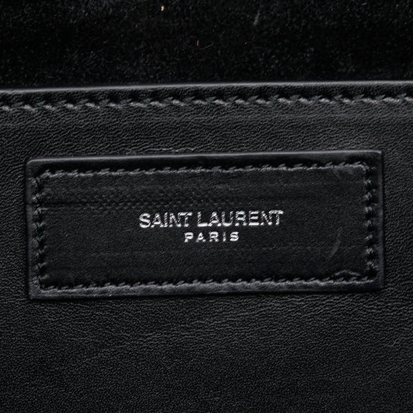 サンローラン ベティ スタッズ 斜め掛け チェーン ショルダーバッグ ブラック レザー レディース SAINT LAURENT 【中古】