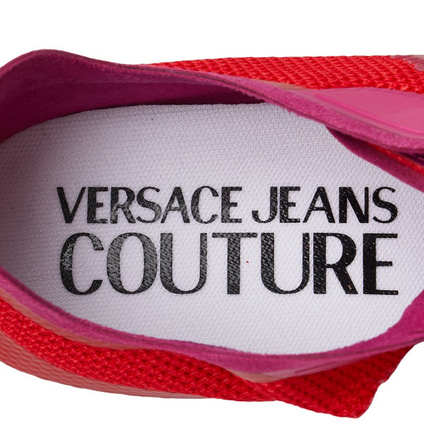 ヴェルサーチェ COUTURE クチュール スニーカー サイズ：7 72VA3SB1 レッド ホワイト ポリエステル ラバー メンズ VERSACE 【中古】