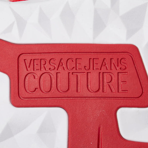 ヴェルサーチェ COUTURE クチュール スニーカー サイズ：7 72VA3SB1 レッド ホワイト ポリエステル ラバー メンズ VERSACE 【中古】