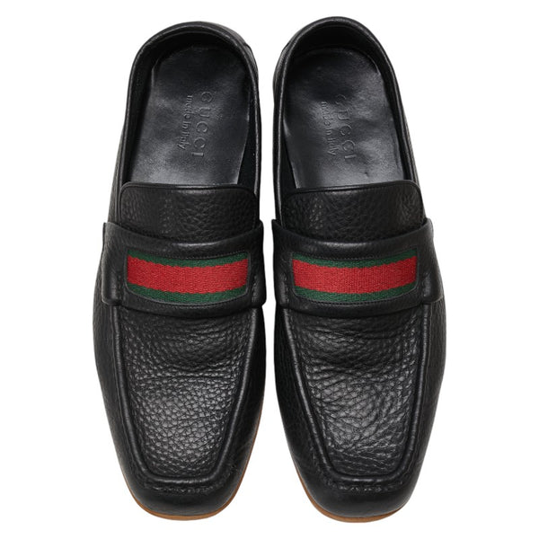 グッチ シェリーライン ローファー サイズ：7 141964 ブラック レザー メンズ GUCCI 【中古】