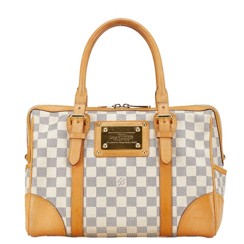 ルイ ヴィトン ダミエ アズール バークレー ハンドバッグ N52001 ホワイト PVC レザー レディース LOUIS VUITTON 【中古】