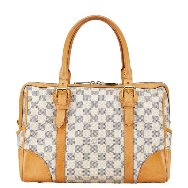 ルイ ヴィトン ダミエ アズール バークレー ハンドバッグ N52001 ホワイト PVC レザー レディース LOUIS VUITTON 【中古】