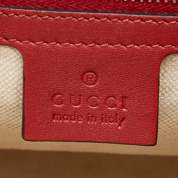 グッチ マイクロGG ハンドバッグ ショルダーバッグ 2WAY 309617 レッド エナメル レディース GUCCI 【中古】