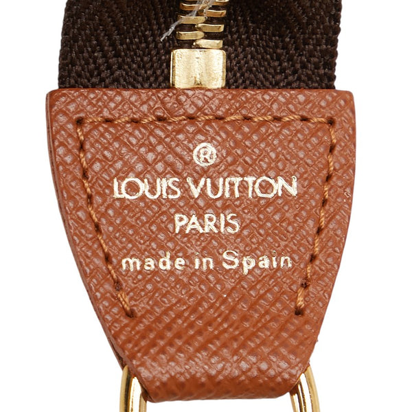 ルイ ヴィトン モノグラム ラベルコレクション トゥルース クレ ポーチ M63800 ブラウン PVC レザー レディース LOUIS VUITTON 【中古】