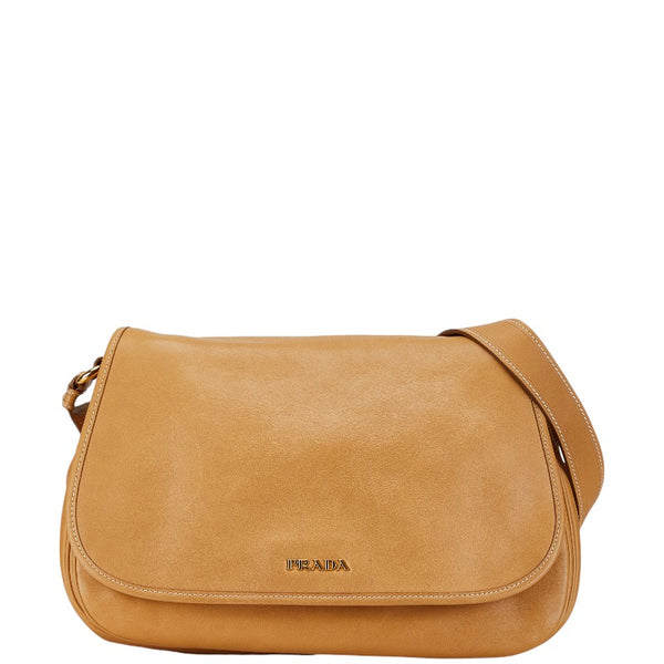 プラダ ショルダーバッグ ベージュ レザー レディース PRADA 【中古】