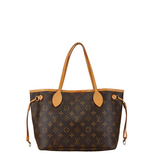 ルイ ヴィトン モノグラム ネヴァーフルPM ハンドバッグ トートバッグ M40155 ブラウン PVC レザー レディース LOUIS VUITTON 【中古】