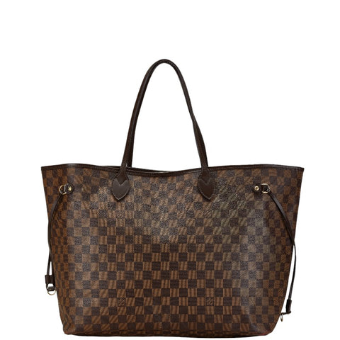 ルイ ヴィトン ダミエ ネヴァーフルGM トートバッグ ショルダーバッグ N51106 ブラウン PVC レザー レディース LOUIS VUITTON 【中古】