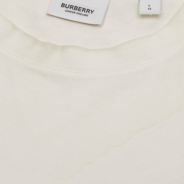 バーバリー ホースフェリープリント 半袖Ｔシャツ サイズ：L ホワイト レッド コットン メンズ BURBERRY 【中古】