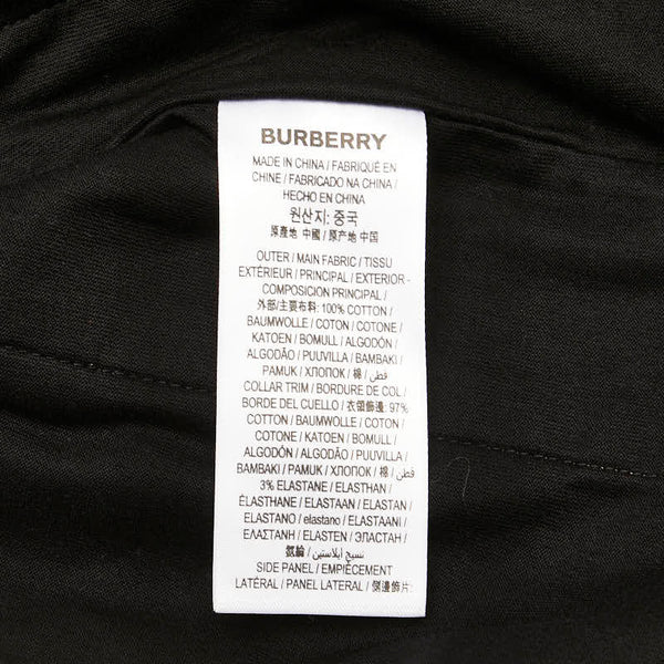 バーバリー ロゴ ノバチェック 半袖Ｔシャツ サイズ：S ブラック ベージュ コットン メンズ BURBERRY 【中古】