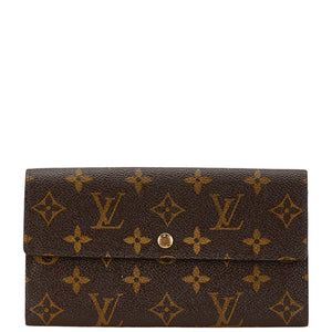 ルイ ヴィトン モノグラム ポルトフォイユ サラ 長財布 M61734 ブラウン PVC レザー レディース LOUIS VUITTON 【中古】