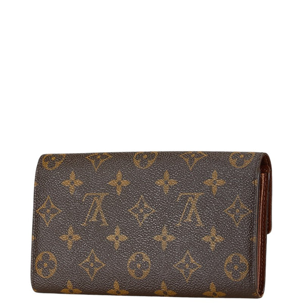 ルイ ヴィトン モノグラム ポルトフォイユ サラ 長財布 M61734 ブラウン PVC レザー レディース LOUIS VUITTON 【中古】