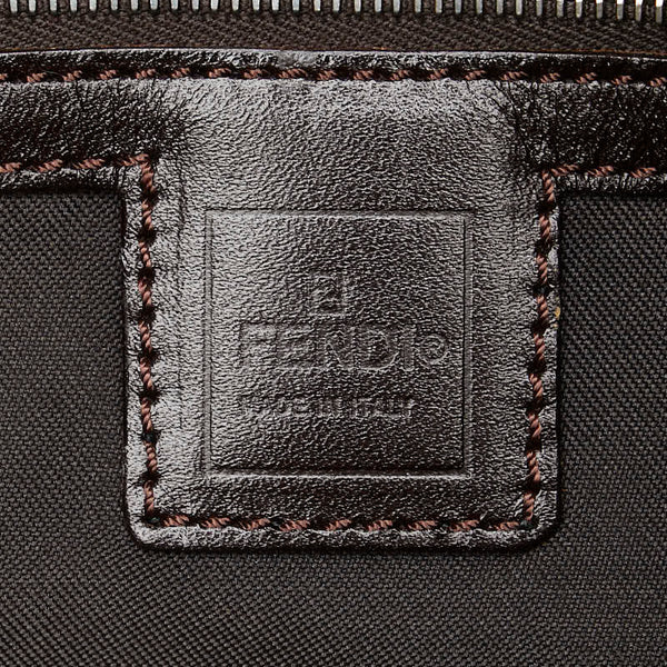 フェンディ ズッカ マンマバケット ワンショルダーバッグ ハンドバッグ 26566 ブラウン キャンバス レザー レディース FENDI 【中古】