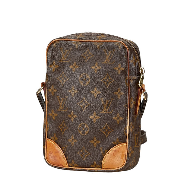 ルイ ヴィトン モノグラム ダヌーブ 斜め掛け ショルダーバッグ M45266 ブラウン PVC レザー レディース LOUIS VUITTON 【中古】