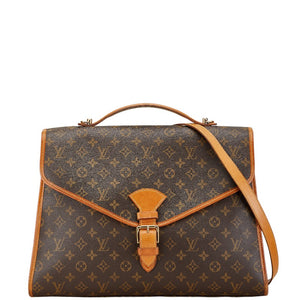 ルイ ヴィトン モノグラム ビバリー ハンドバッグ ショルダーバッグ 2WAY M51121 ブラウン PVC レザー レディース LOUIS VUITTON 【中古】