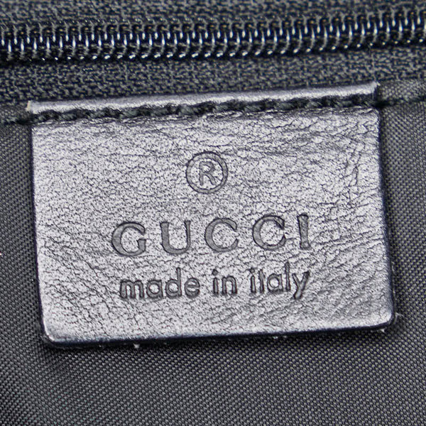 グッチ バンブー ハンドバッグ ショルダーバッグ 2WAY 001 1577 ブラック キャンバス レザー レディース GUCCI 【中古】