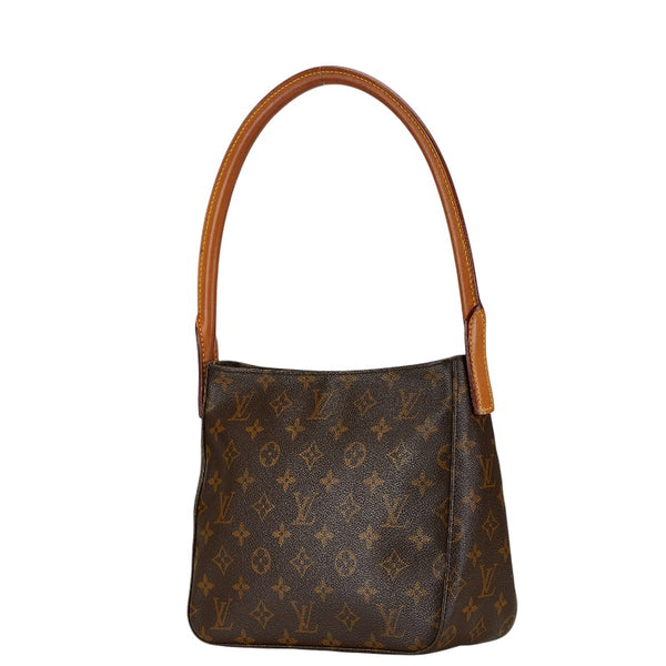 ルイ ヴィトン モノグラム ルーピングMM ショルダーバッグ ハンドバッグ M51146 ブラウン PVC レザー レディース LOUIS VUITTON 【中古】