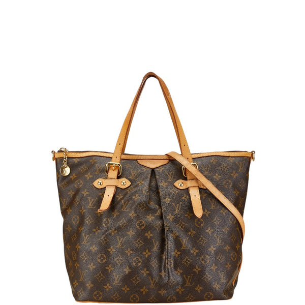 ルイ ヴィトン モノグラム パレルモGM トートバッグ ショルダーバッグ 2WAY M40146 ブラウン PVC レザー レディース LOUIS VUITTON 【中古】