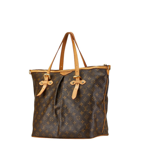 ルイ ヴィトン モノグラム パレルモGM トートバッグ ショルダーバッグ 2WAY M40146 ブラウン PVC レザー レディース LOUIS VUITTON 【中古】