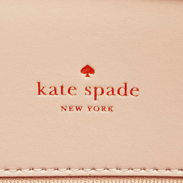 ケイトスペード ハンドバッグ トートバッグ ベージュ ピンク レザー レディース Kate Spade 【中古】