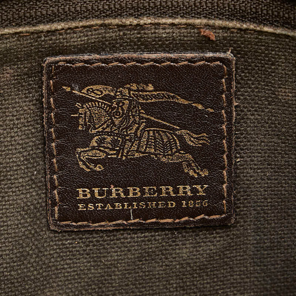 バーバリー ノバチェック シャドーホース 斜め掛け ショルダーバッグ ベージュ ブラウン PVC レザー レディース BURBERRY 【中古】