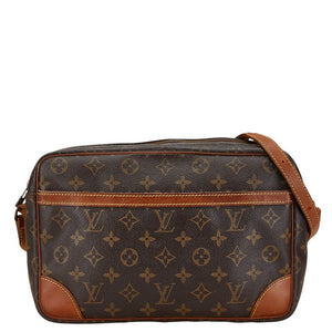 ルイ ヴィトン モノグラム トロカデロ27 ショルダーバッグ M51274 ブラウン PVC レザー レディース LOUIS VUITTON 【中古】