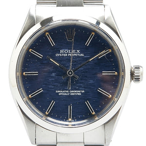 ロレックス オイスターパーペチュアル 腕時計 1002 自動巻き ブルー文字盤 ステンレススチール メンズ ROLEX 【中古】