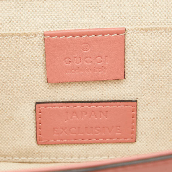 グッチ フェイクパール スタッズ 斜め掛け ショルダーバッグ 432682 ピンク レザー レディース GUCCI 【中古】