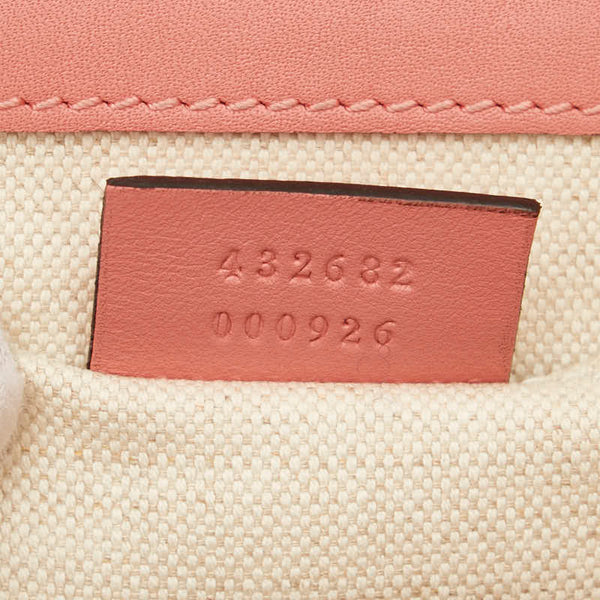 グッチ フェイクパール スタッズ 斜め掛け ショルダーバッグ 432682 ピンク レザー レディース GUCCI 【中古】