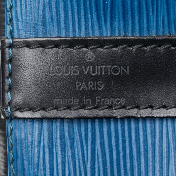 ルイ ヴィトン エピ プチノエ  ショルダーバッグ M44152 トレドブルー ノワール レザー レディース LOUIS VUITTON 【中古】